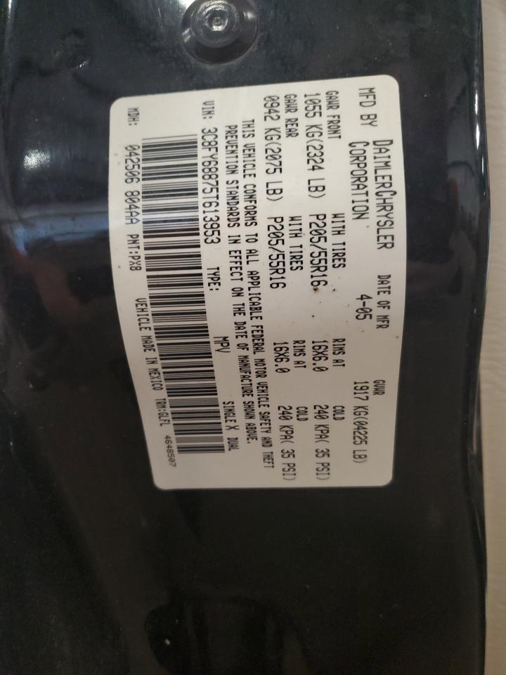 2005 Chrysler Pt Cruiser Limited VIN: 3C8FY68875T613953 Lot: 73648784