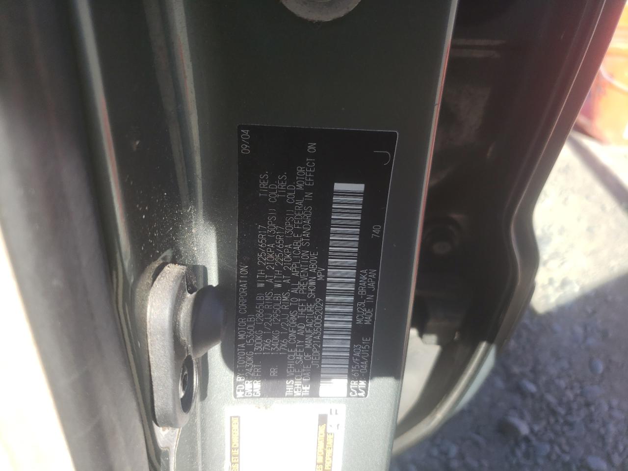 2005 Toyota Highlander Limited VIN: JTEDP21A350052029 Lot: 76983434