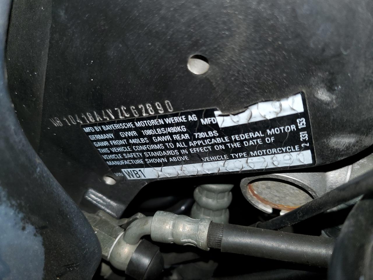 1997 BMW R1100 Rt VIN: WB10418A4VZC62890 Lot: 78616134