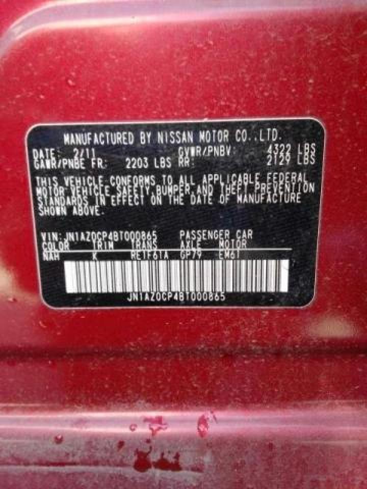 2011 Nissan Leaf Sv VIN: JN1AZ0CP4BT000865 Lot: 76585824