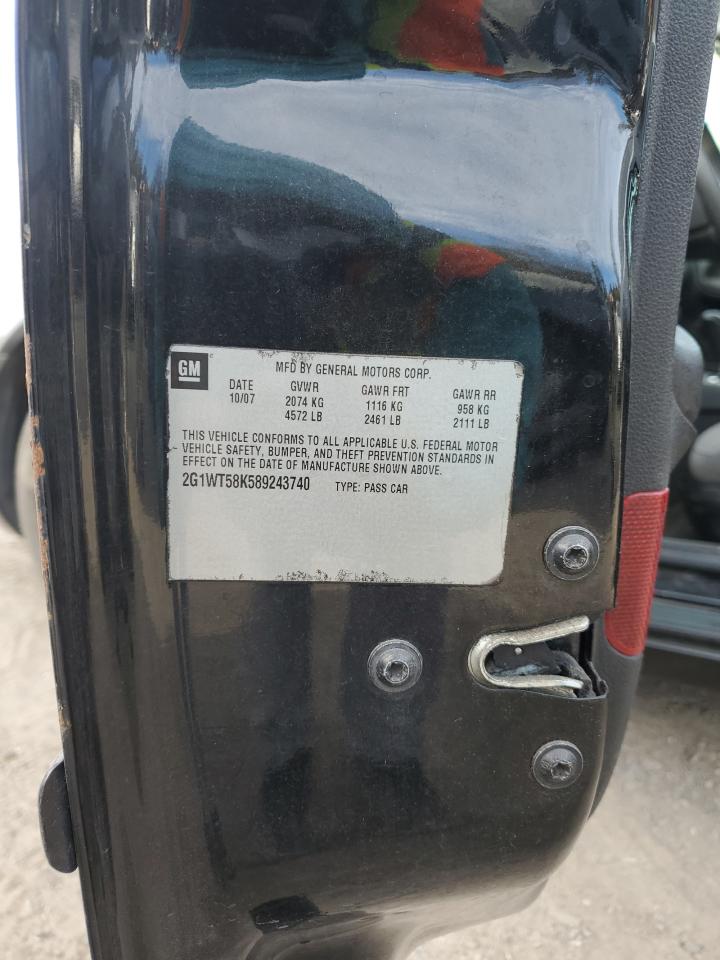 2008 Chevrolet Impala Lt VIN: 2G1WT58K589243740 Lot: 73667914