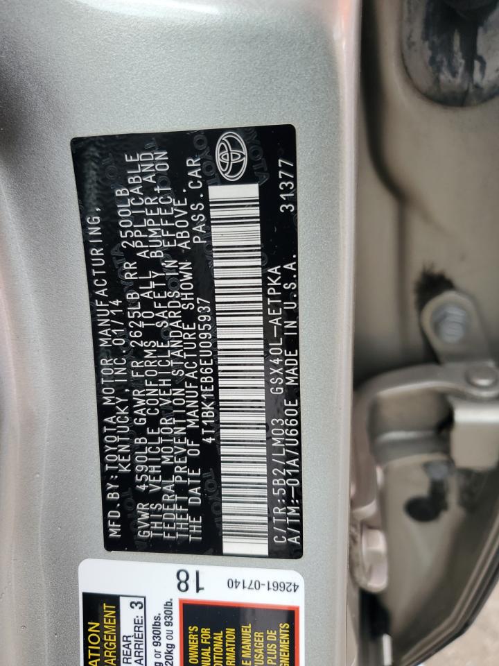 4T1BK1EB6EU095937 2014 Toyota Avalon Base