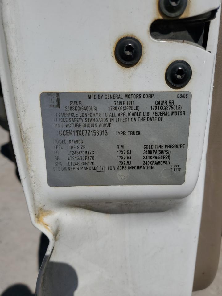 2007 Chevrolet Silverado K1500 Classic VIN: 1GCEK14X07Z153013 Lot: 73421654