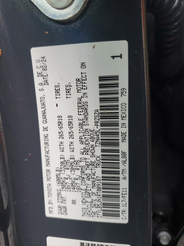 2024 Toyota Tacoma Double Cab VIN: 3TYLB5JN1RT009187 Lot: 73807584