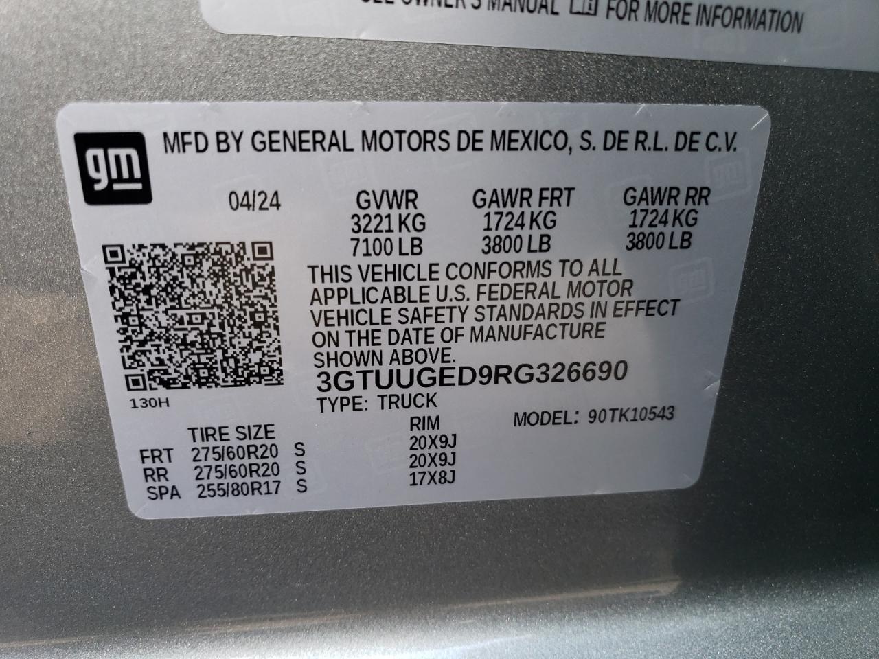 3GTUUGED9RG326690 2024 GMC Sierra K1500 Denali