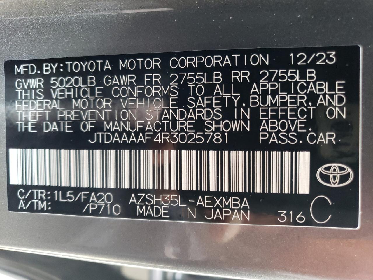 JTDAAAAF4R3025781 2024 Toyota Crown Xle