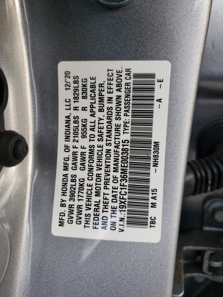 19XFC1F36ME003815 2021 HONDA CIVIC - Image 12