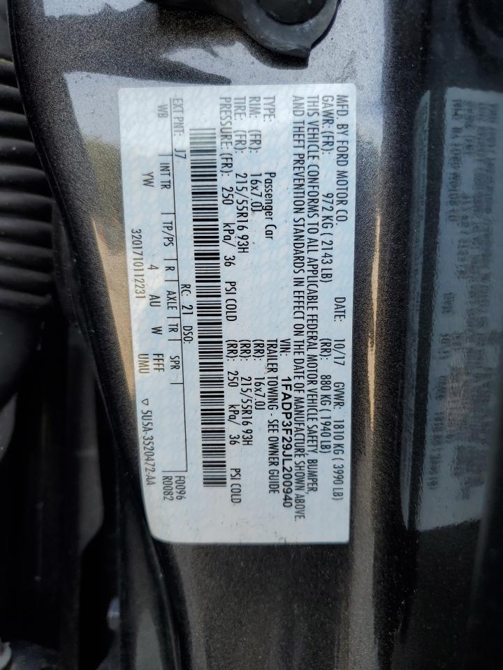 1FADP3F29JL200940 2018 Ford Focus Se