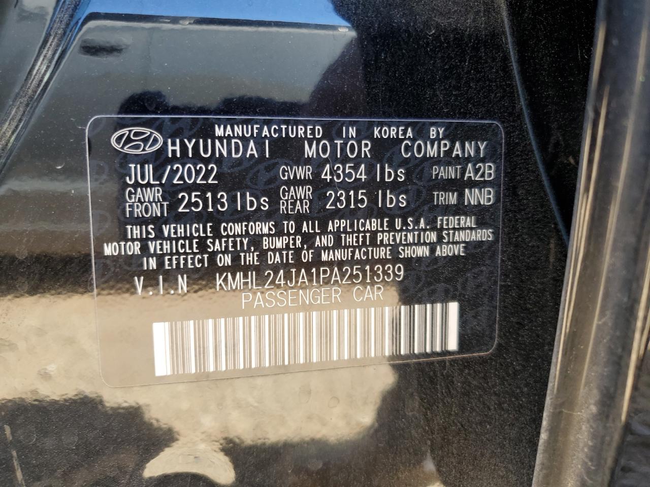 KMHL24JA1PA251339 2023 Hyundai Sonata Se