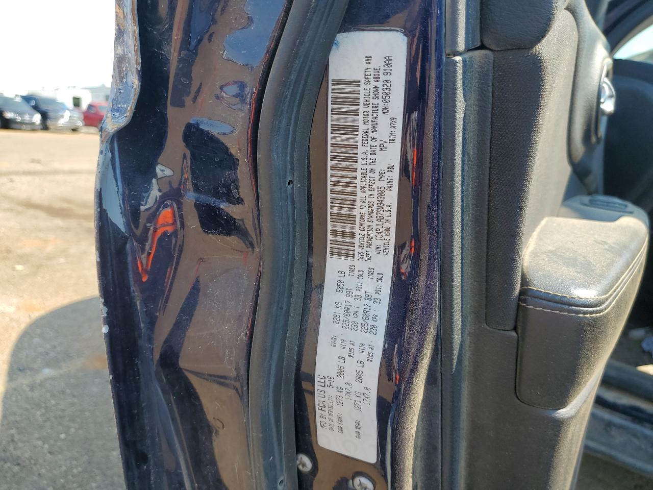 2016 Jeep Cherokee Sport VIN: 1C4PJLAB7GW343005 Lot: 51063615