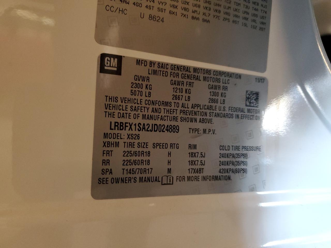 2018 Buick Envision Essence VIN: LRBFX1SA2JD024889 Lot: 76342484