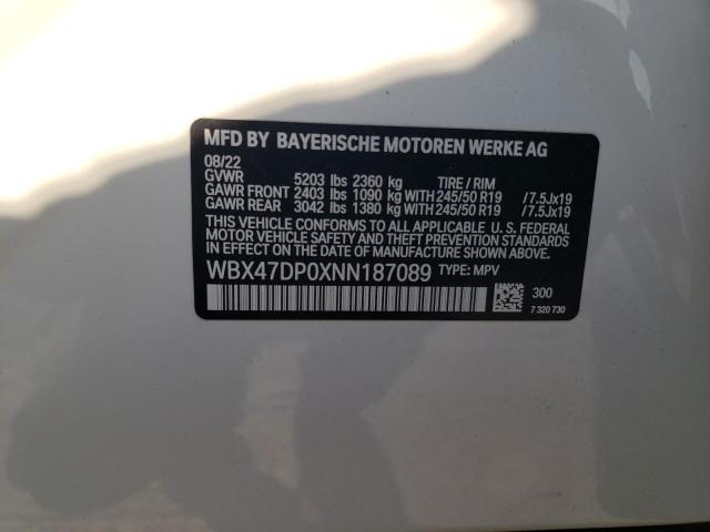 WBX47DP0XNN187089 BMW X3 SDRIVE3 13