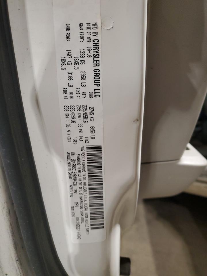 2010 Dodge Grand Caravan Sxt VIN: 2D4RN5D15AR484637 Lot: 74756154