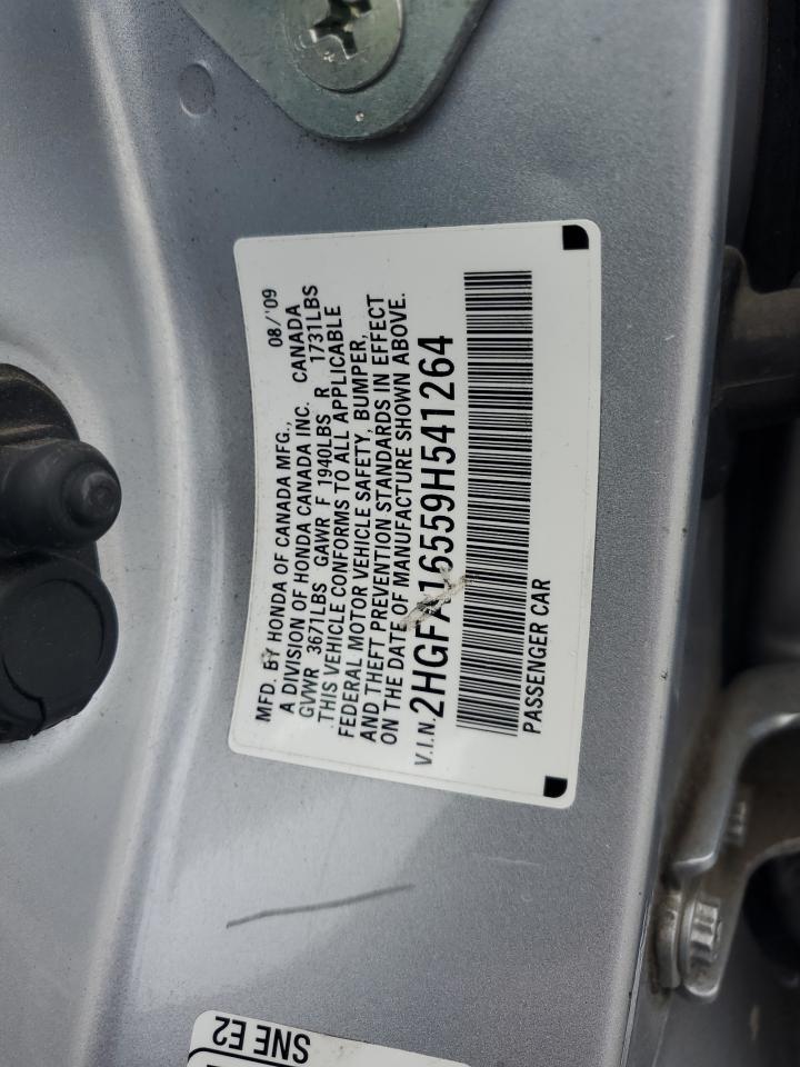 2HGFA16559H541264 2009 Honda Civic Lx