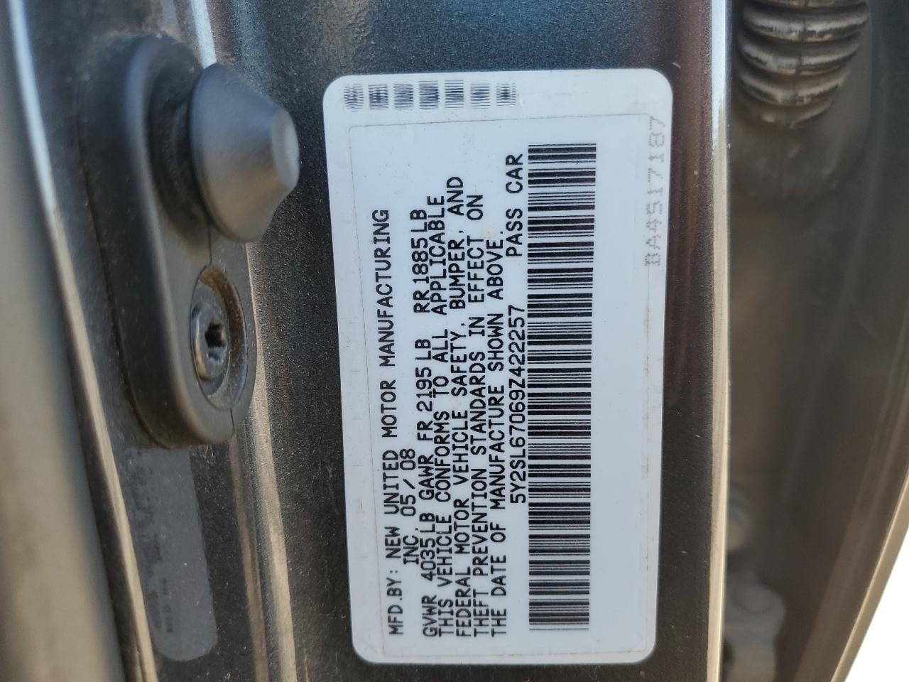 5Y2SL67069Z422257 2009 Pontiac Vibe