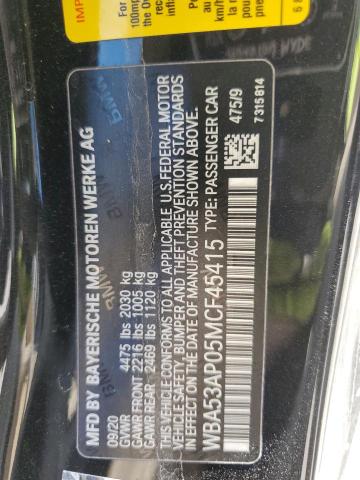 WBA53AP05MCF45415 BMW 4 Series 430I 12