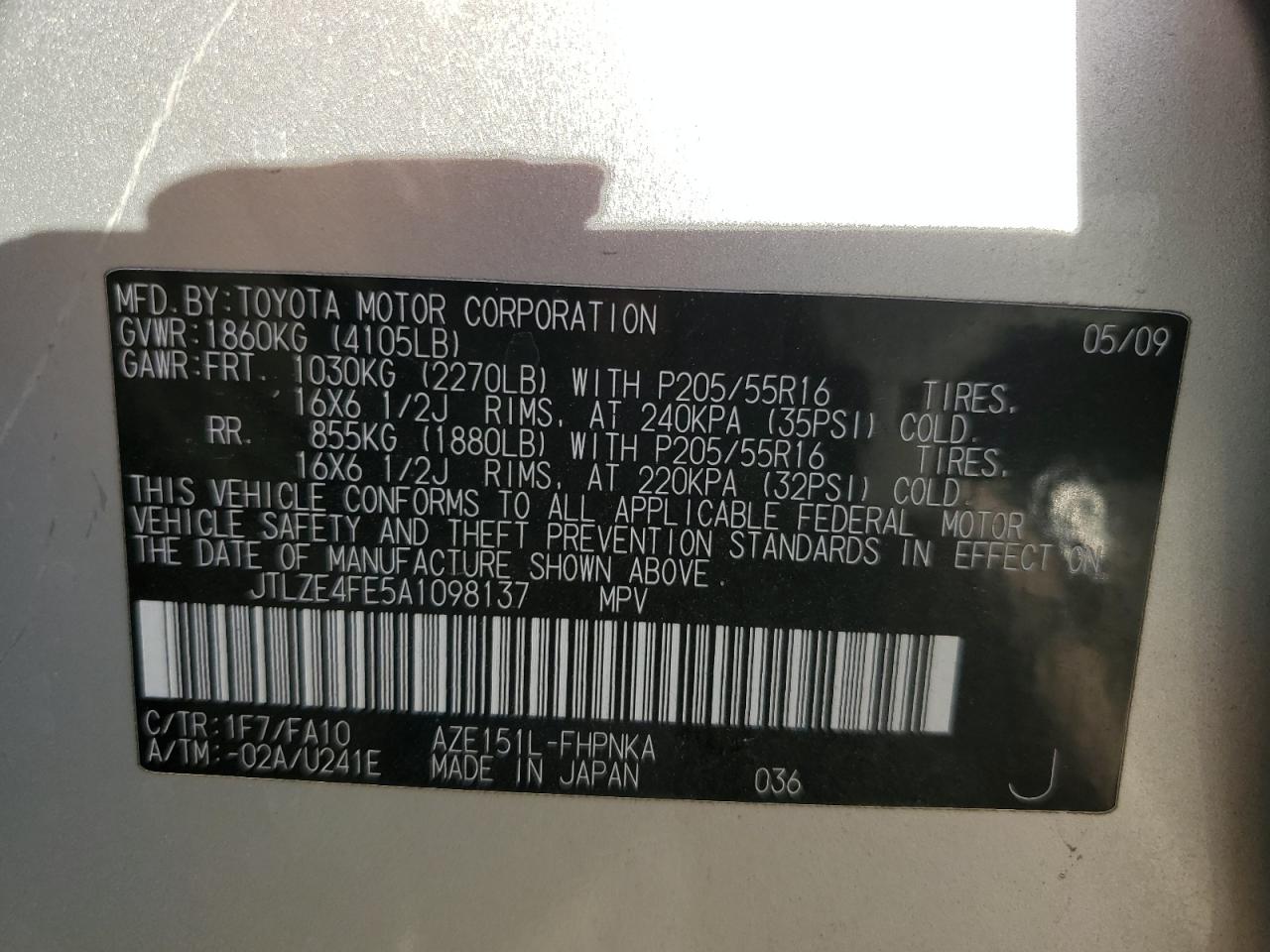 JTLZE4FE5A1098137 2010 Toyota Scion Xb