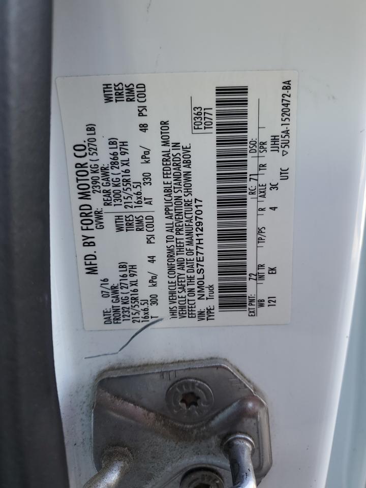 NM0LS7E77H1297017 2017 Ford Transit Connect Xl