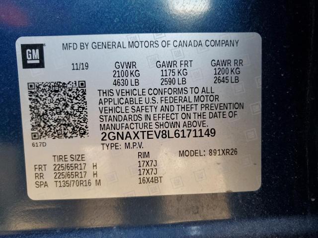 2GNAXTEV8L6171149 Chevrolet Equinox LT 12