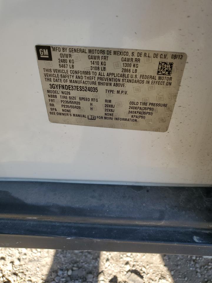 2014 Cadillac Srx Premium Collection VIN: 3GYFNDE37ES524035 Lot: 77176544