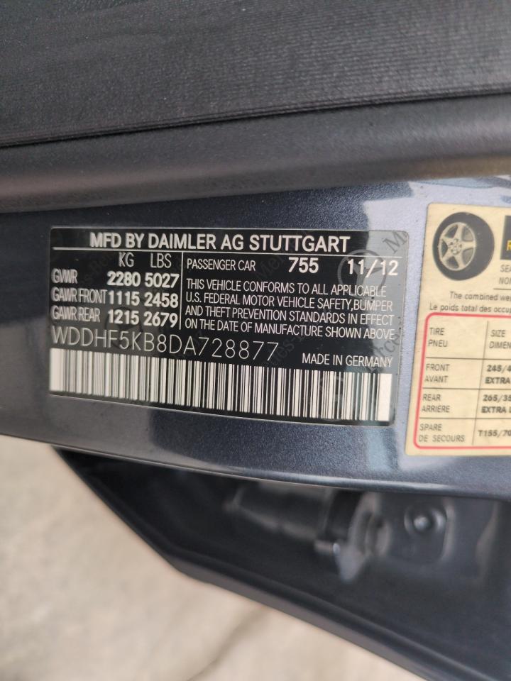 WDDHF5KB8DA728877 2013 Mercedes-Benz E 350