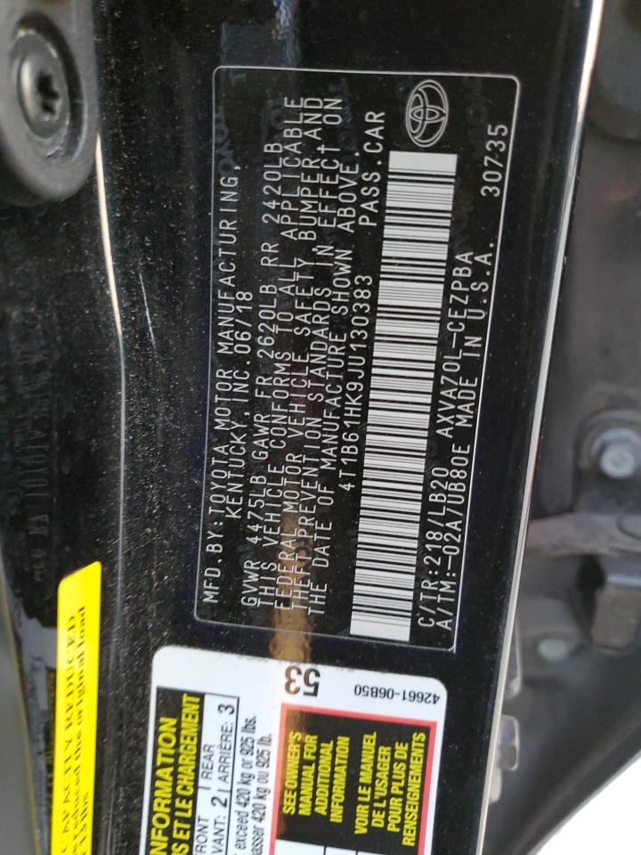 4T1B61HK9JU130383 2018 Toyota Camry Xse