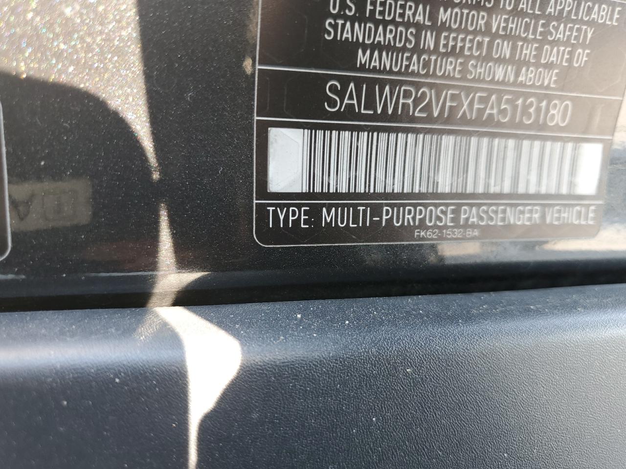 2015 Land Rover Range Rover Sport Hse VIN: SALWR2VFXFA513180 Lot: 74617494