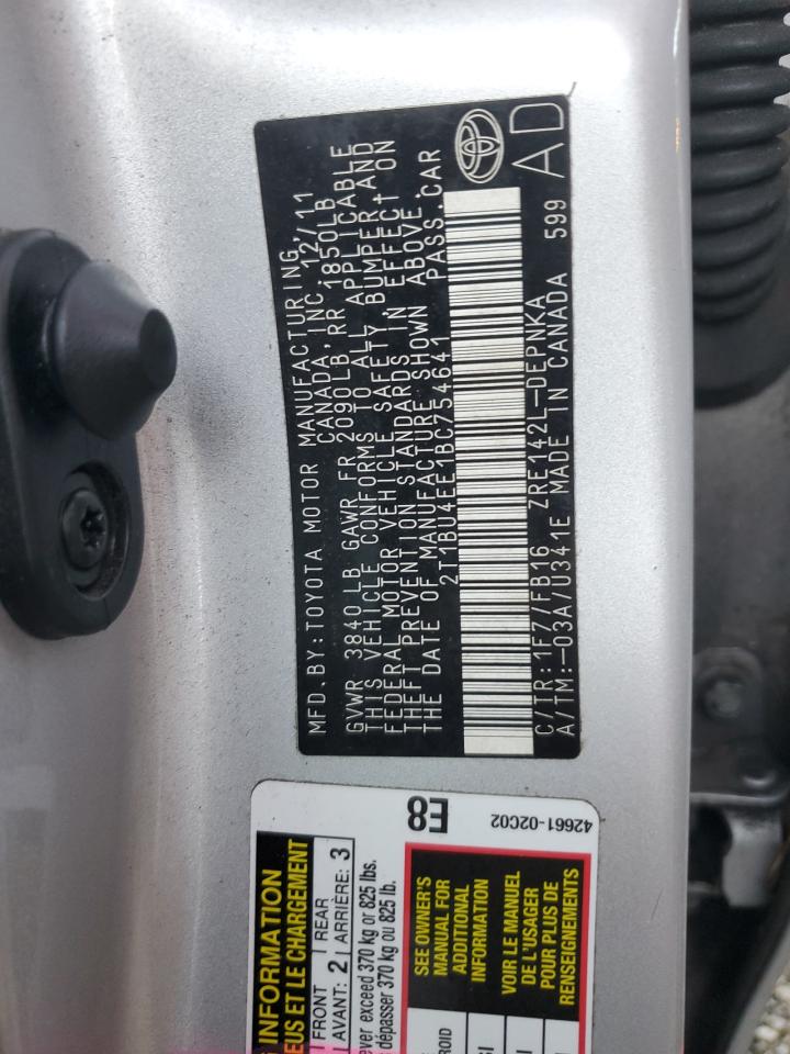 2T1BU4EE1BC754641 2011 Toyota Corolla Base