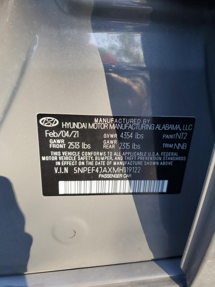 5NPEF4JAXMH119122 2021 Hyundai Sonata Sel