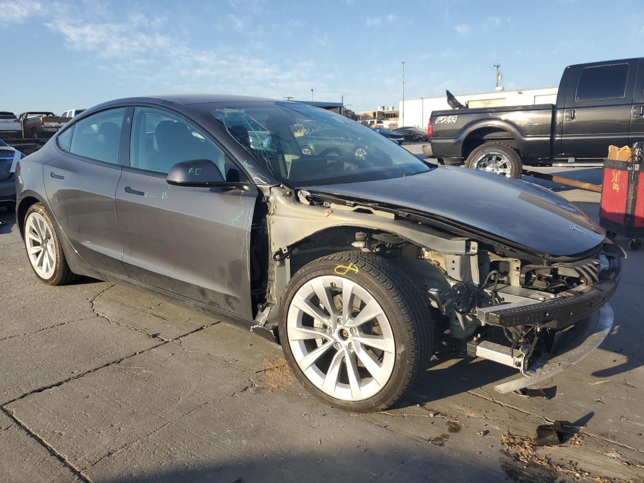 VIN 5YJ3E1EBXMF855570 2021 TESLA MODEL 3 no.4