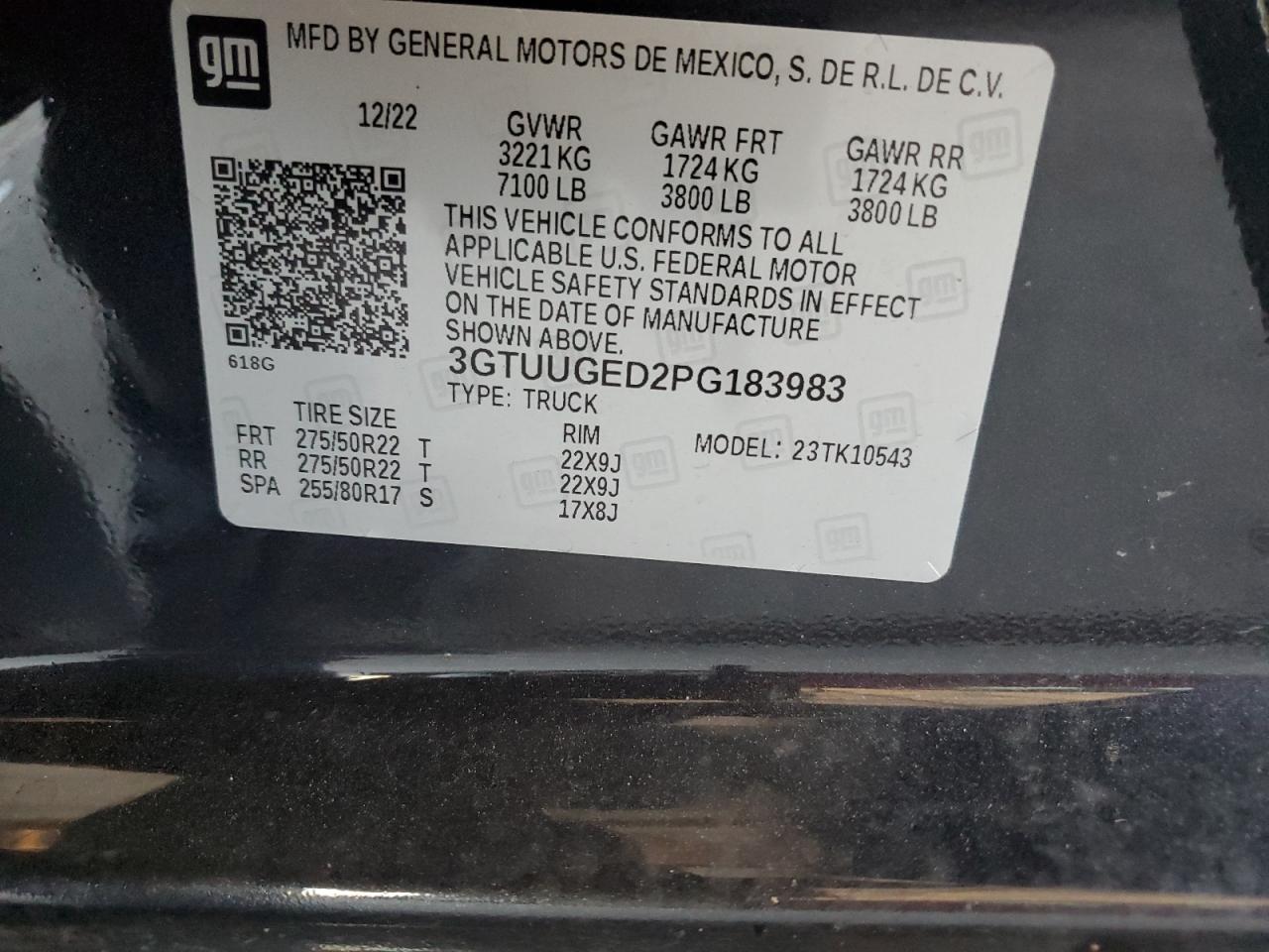 3GTUUGED2PG183983 2023 GMC Sierra K1500 Denali