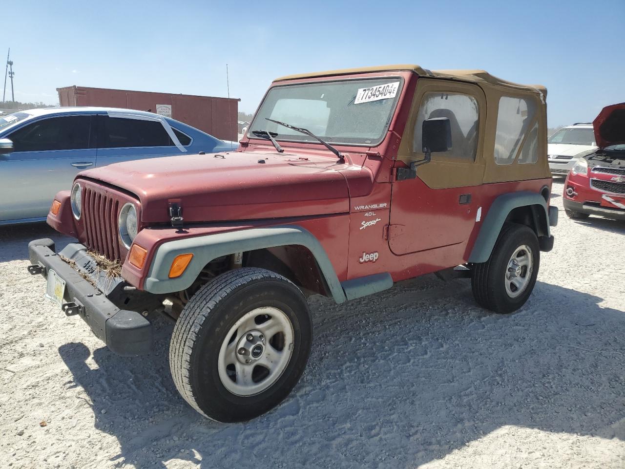 1998 Jeep Wrangler / Tj Sport VIN: 1J4FY19S8WP756506 Lot: 77345404