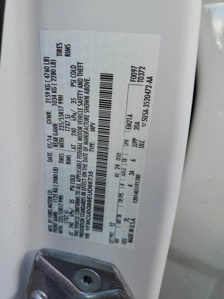 1FMCU0G99EUD66735 2014 Ford Escape Se