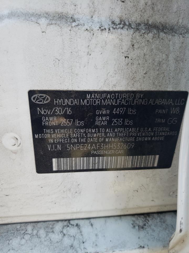 5NPE24AF3HH532609 2017 Hyundai Sonata Se