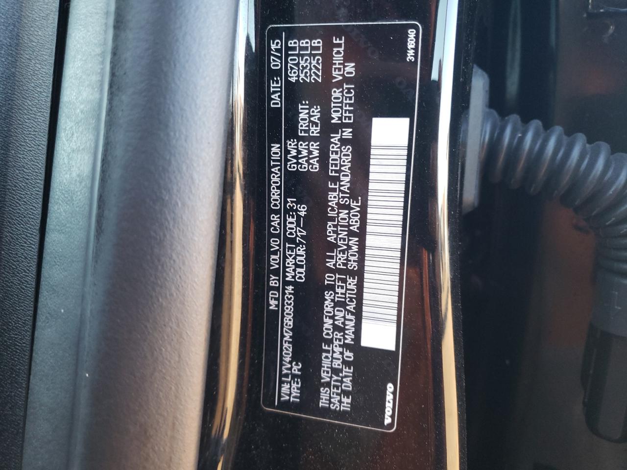 LYV402FM7GB093314 2016 Volvo S60 Platinum