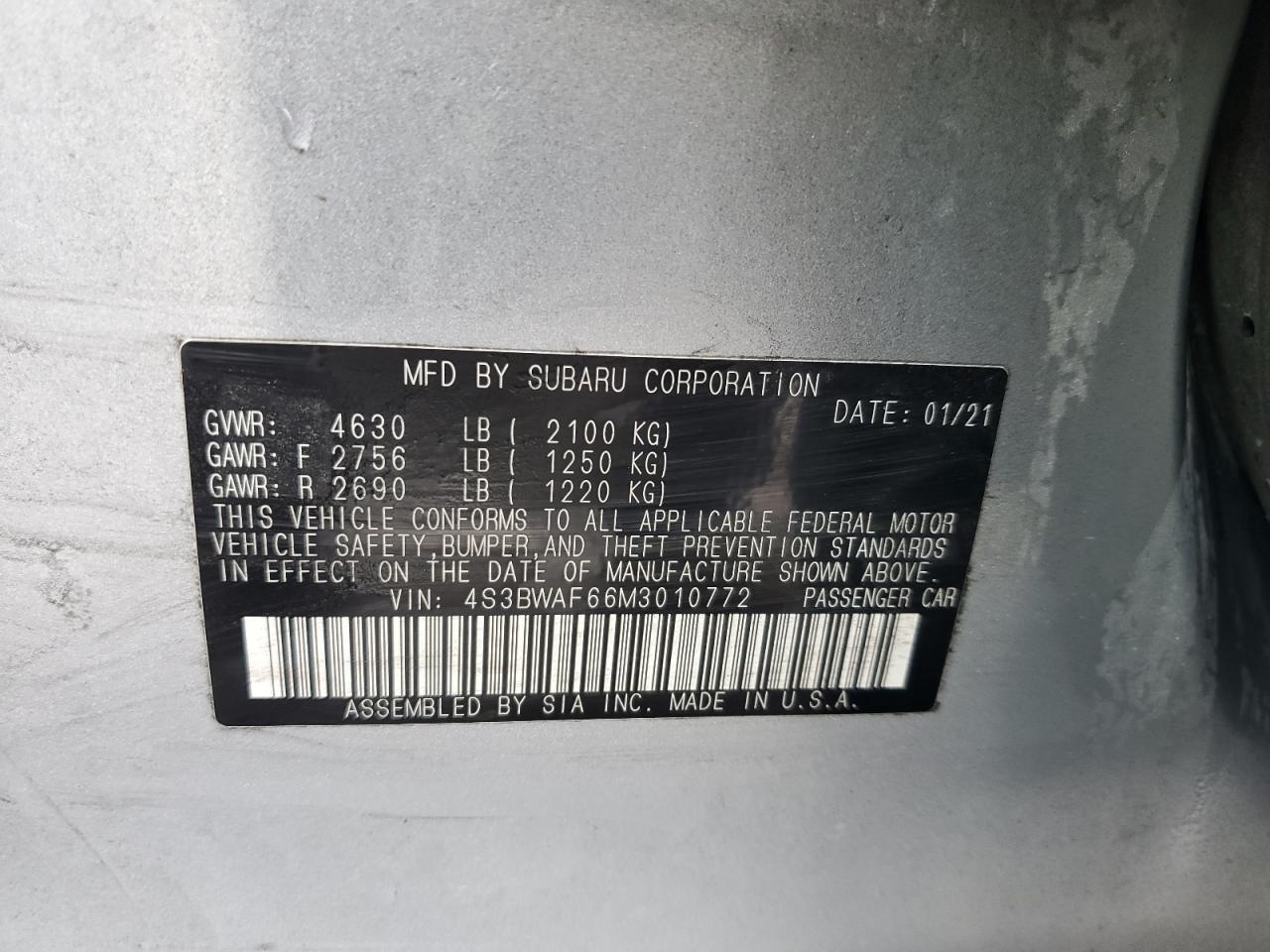 2021 Subaru Legacy - Image 12