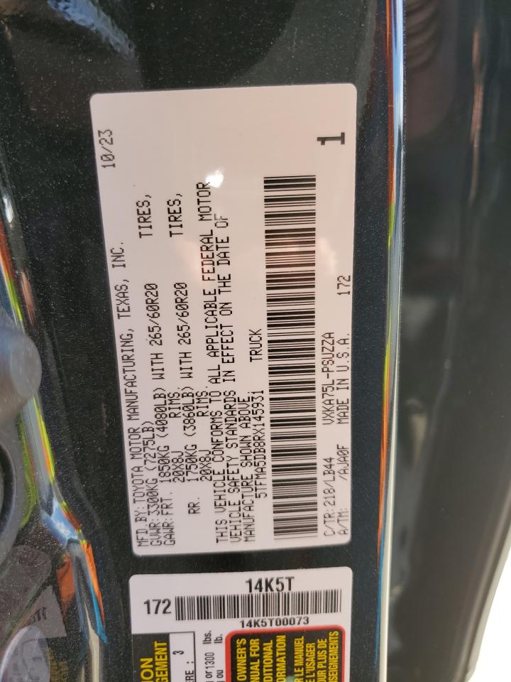 2024 Toyota Tundra Crewmax Platinum VIN: 5TFMA5DB8RX145931 Lot: 77519384