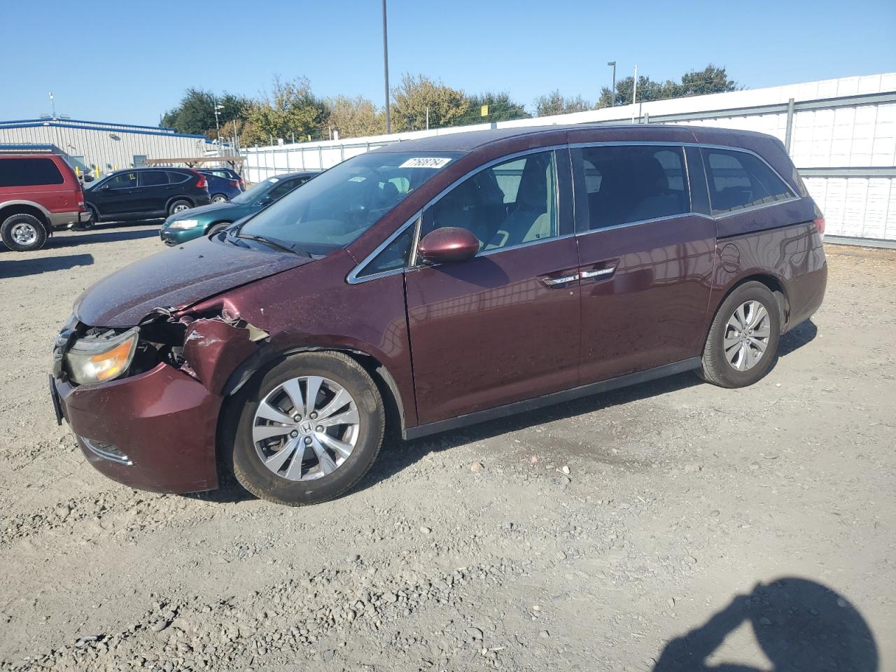 2017 Honda Odyssey Se en Venta en Sacramento, CA - Front End
