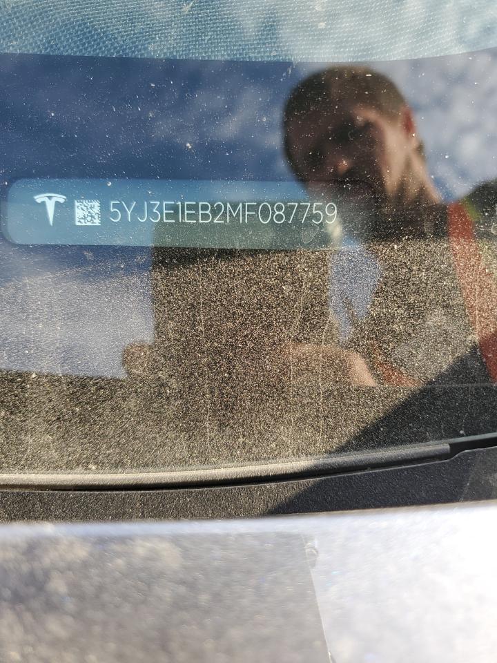 5YJ3E1EB2MF087759 2021 Tesla Model 3