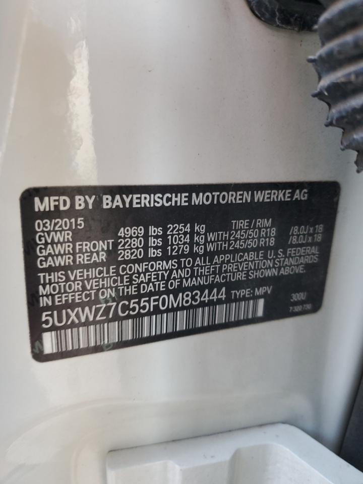 5UXWZ7C55F0M83444 2015 BMW X3 Sdrive28I