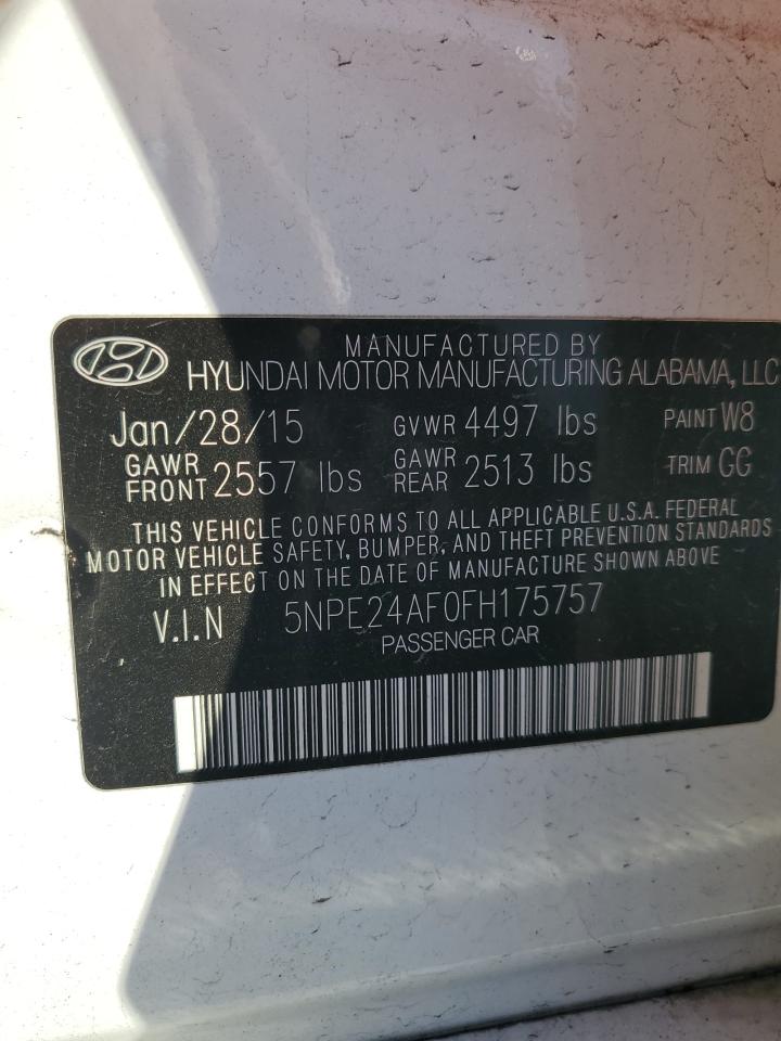 5NPE24AF0FH175757 2015 Hyundai Sonata Se