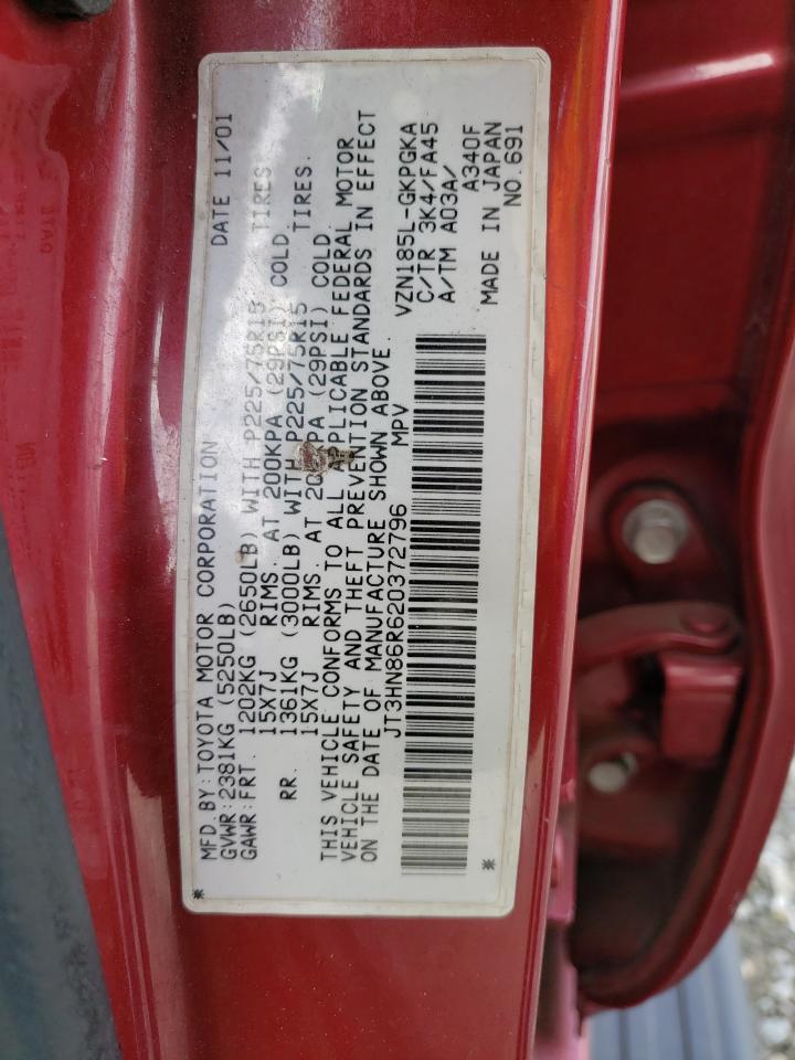 JT3HN86R620372796 2002 Toyota 4Runner Sr5