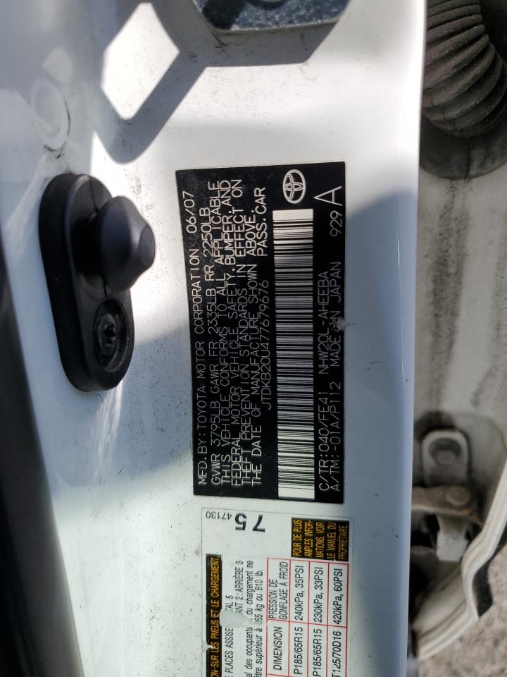 JTDKB20U477679676 2007 Toyota Prius