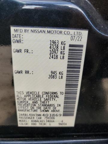 1N4BL4DV3NN403869 Nissan Altima SV 12