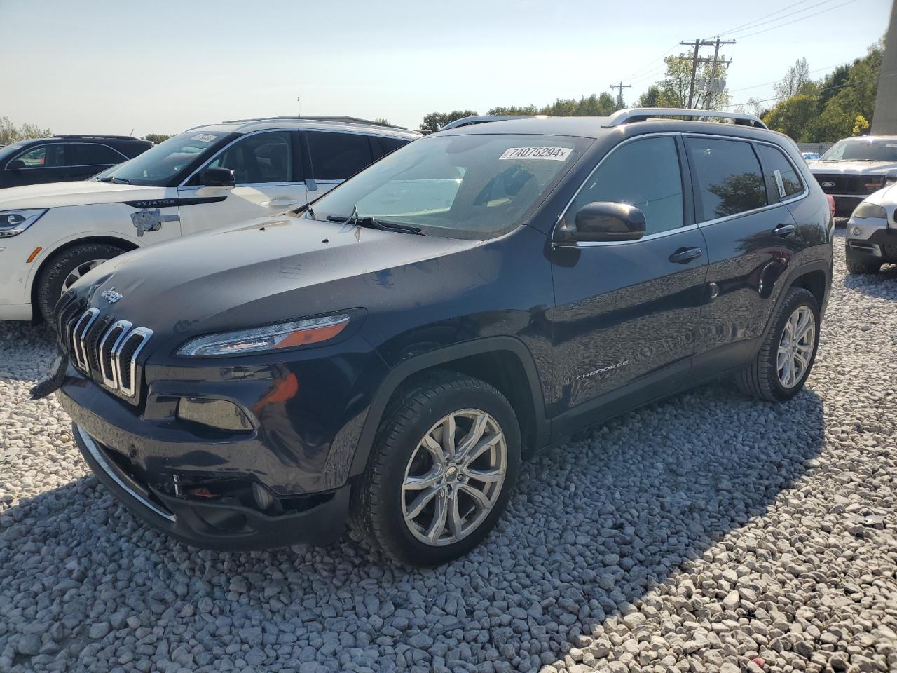 2015 Jeep Cherokee Limited blue null flexible 1C4PJMDS5FW501339 photo #1