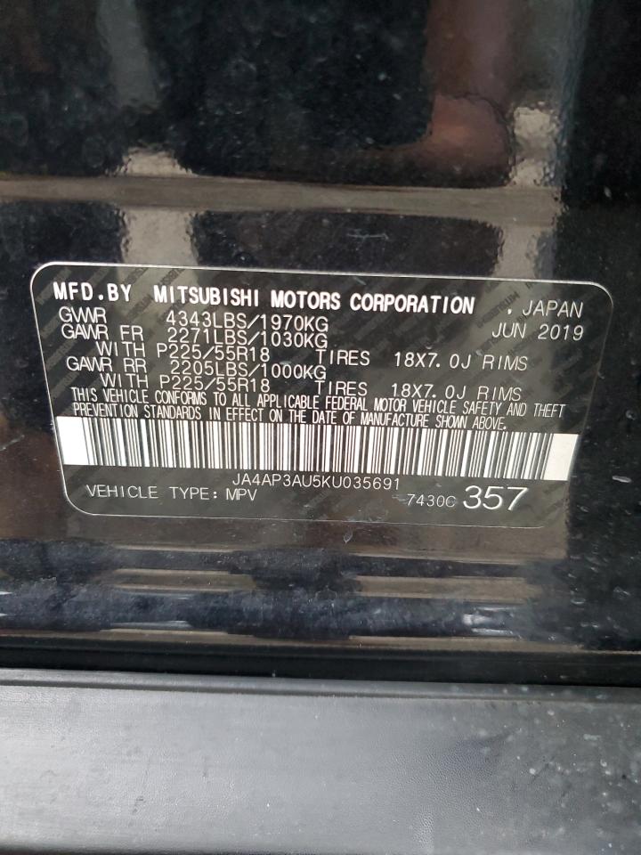 2019 Mitsubishi Outlander Sport Es VIN: JA4AP3AU5KU035691 Lot: 74421834