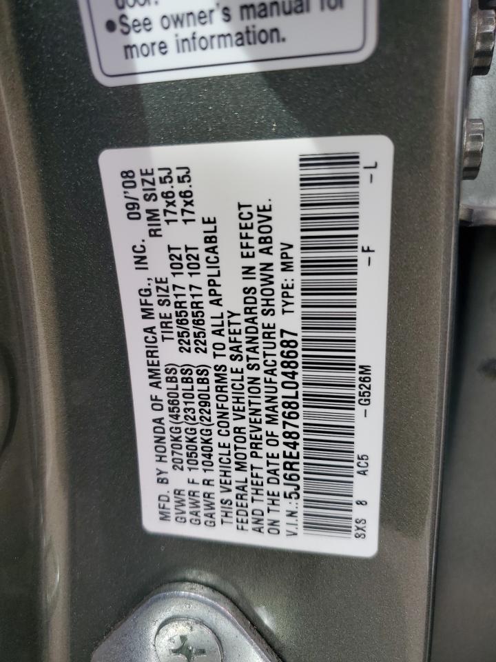 5J6RE48768L048687 2008 Honda Cr-V Exl