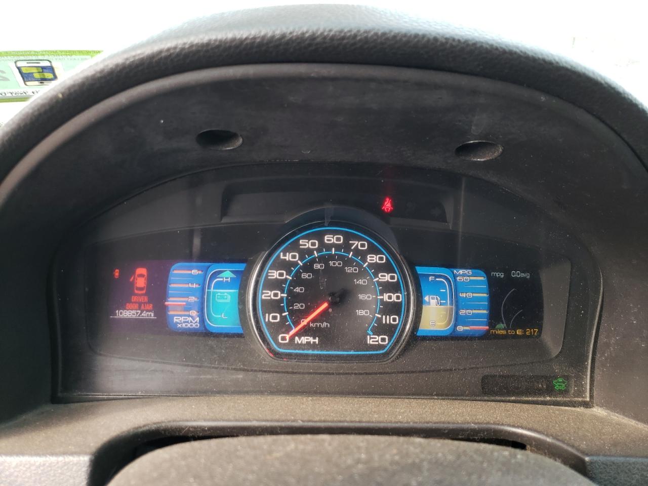 2012 Ford Fusion Hybrid VIN: 3FADP0L33CR399869 Lot: 75007624