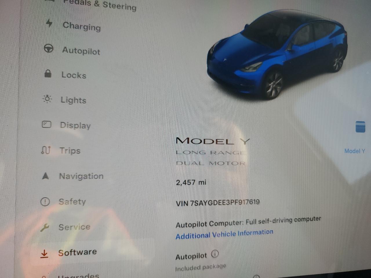 7SAYGDEE3PF917619 2023 Tesla Model Y