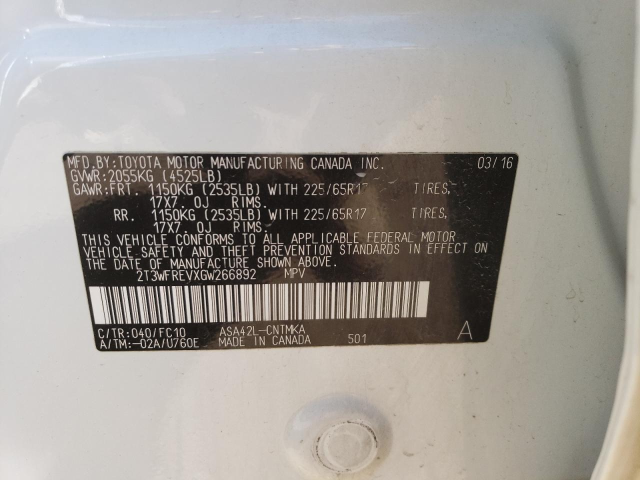 2016 Toyota RAV 4 - Image 13